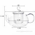 Fancy Handmade Glass Teapot Stainless Steel Infuser